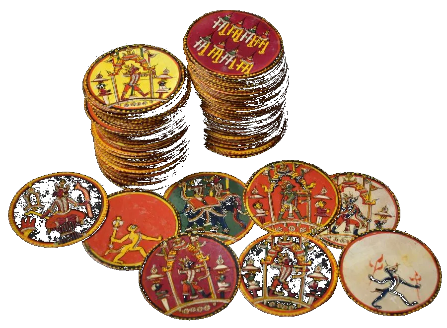 Ganjifa featured multiple suits (sometimes up to 12) with intricate artwork