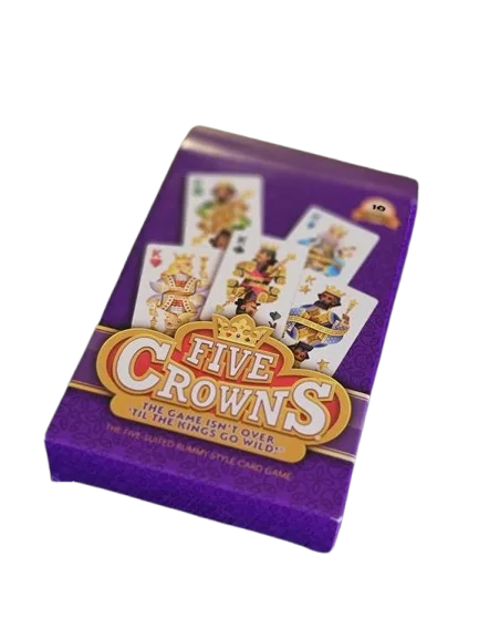 Box of Five Crowns with books and runs displayed and Kings as wild cards.