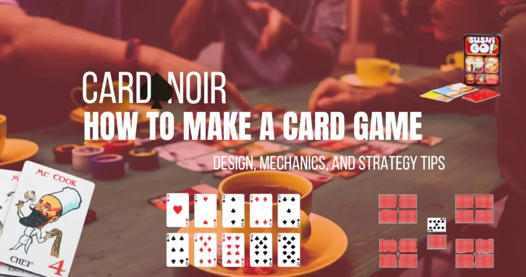 A completed card game box, with designed cards and rulebook, ready for production and distribution.