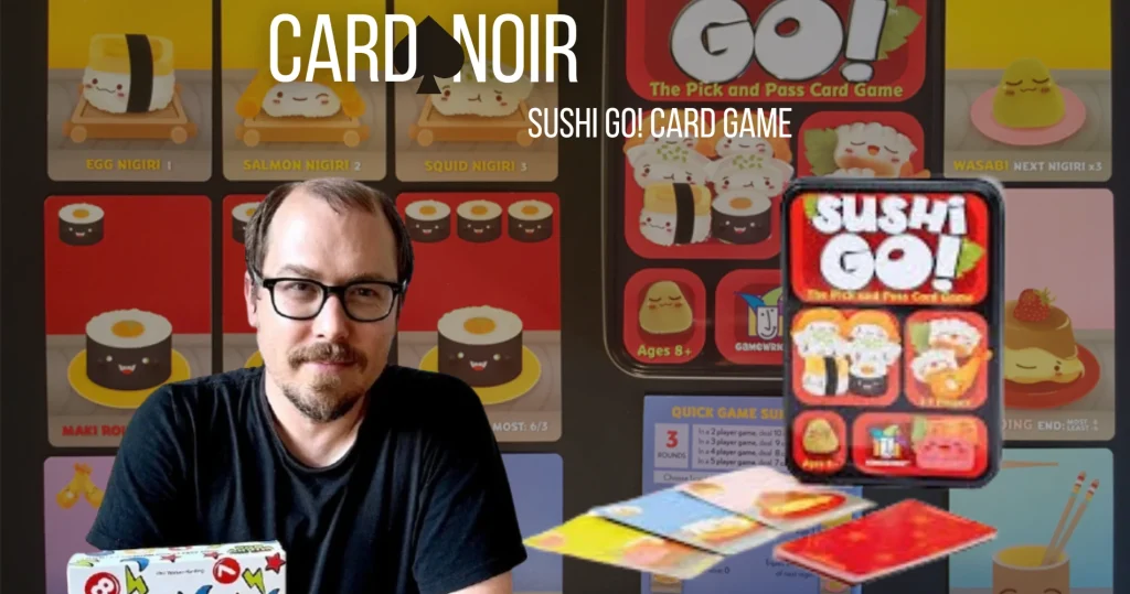 A group of friends enjoying a lively game of Sushi Go!, capturing the fun, interactive nature of the game.