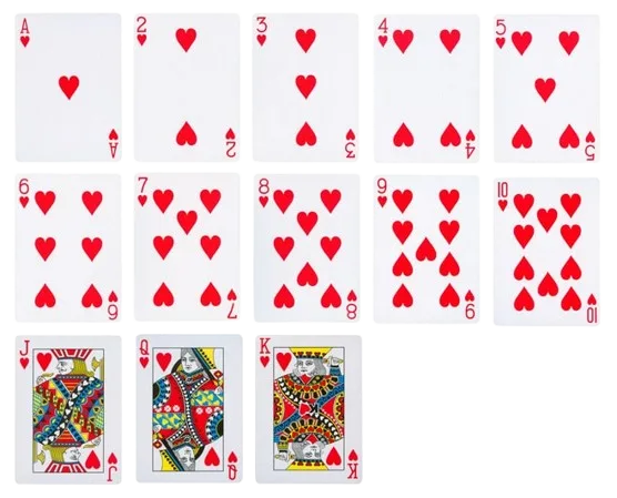 Close-up of Hearts trick-taking with hearts and the Queen of Spades visible among played cards.