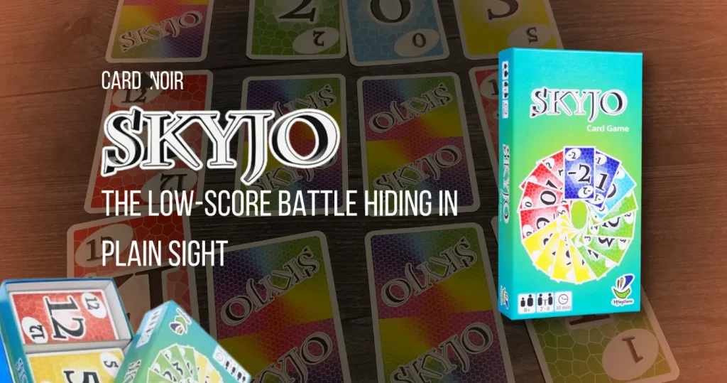 Close-up of a Skyjo turn showing a card swap and the discard pile.